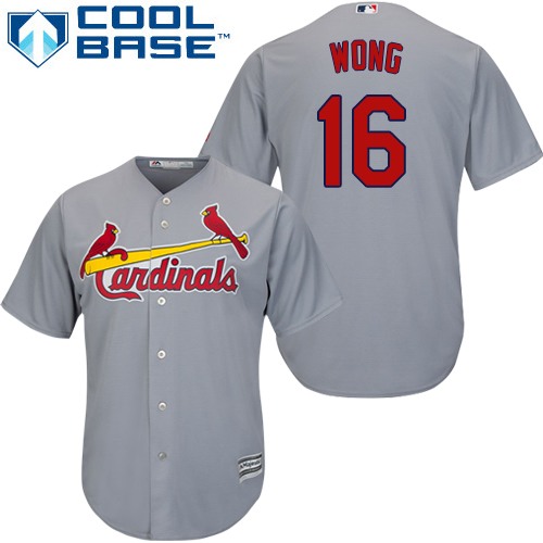 Cardinals #16 Kolten Wong Grey Cool Base Stitched Youth MLB Jersey Cardinals #16 Kolten Wong Grey Cool Base Stitched Youth MLB Jersey