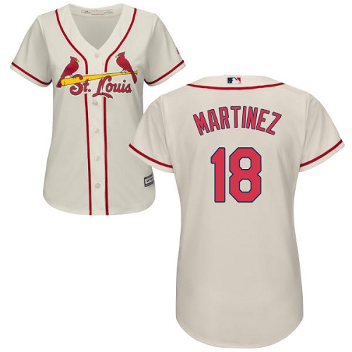 Cardinals #18 Carlos Martinez Cream Alternate Women's Stitched MLB Jersey Cardinals #18 Carlos Martinez Cream Alternate Women's Stitched MLB Jersey