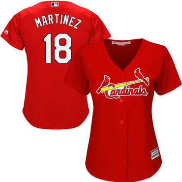 Cardinals #18 Carlos Martinez Red Alternate Women's Stitched MLB Jersey Cardinals #18 Carlos Martinez Red Alternate Women's Stitched MLB Jersey
