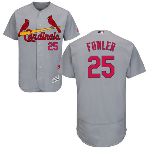Cardinals #25 Dexter Fowler Grey Flexbase Authentic Collection Stitched MLB Jersey