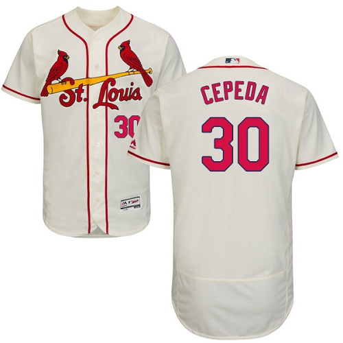 Cardinals #30 Orlando Cepeda Cream Flexbase Authentic Collection Stitched MLB Jersey