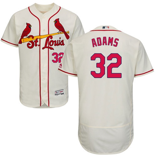 Cardinals #32 Matt Adams Cream Flexbase Authentic Collection Stitched MLB Jersey