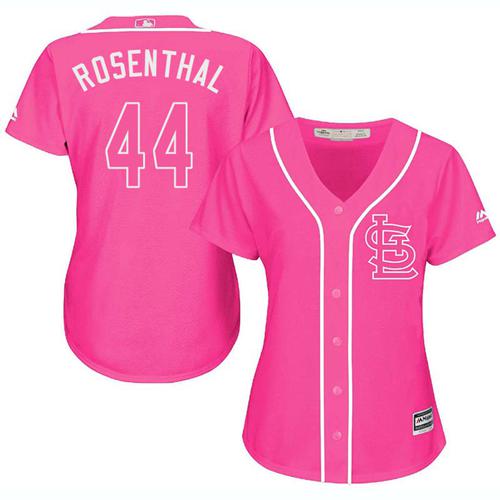 Cardinals #44 Trevor Rosenthal Pink Fashion Women's Stitched MLB Jersey
