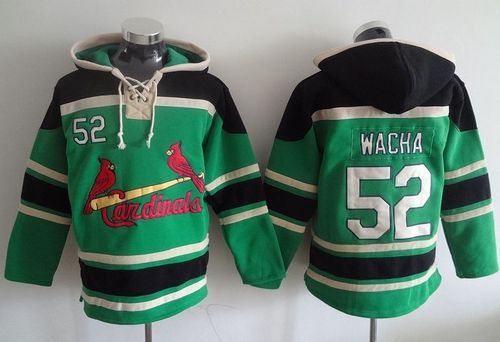 Cardinals #52 Michael Wacha Green Sawyer Hooded Sweatshirt MLB hoodie
