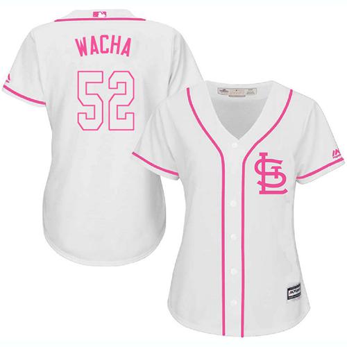 Cardinals #52 Michael Wacha White Pink Fashion Women's Stitched MLB Jersey Cardinals #52 Michael Wacha White Pink Fashion Women's Stitched MLB Jersey