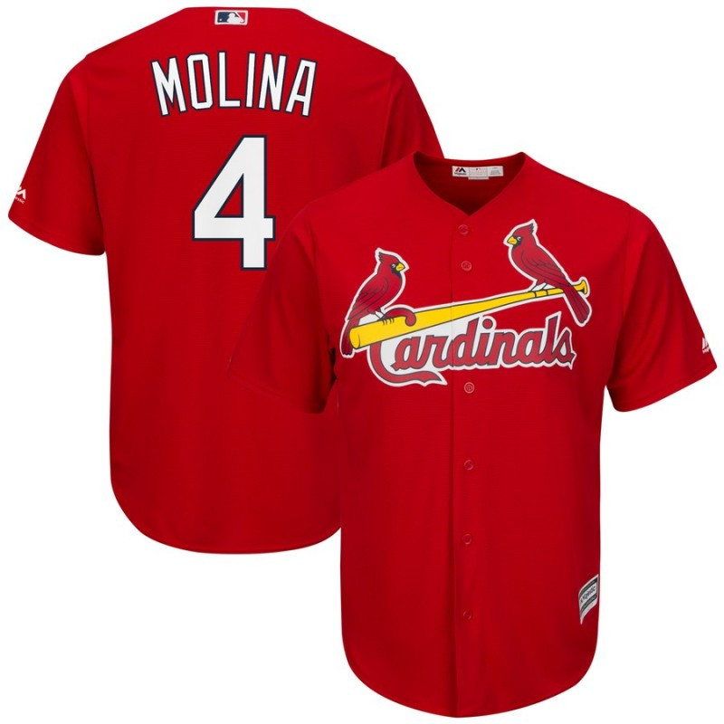 Cardinals 4 Yadier Molina Red Cool Base Jersey