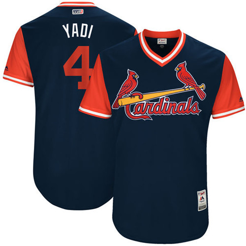 Cardinals 4 Yadier Molina Yadi Majestic Navy 2017 Players Weekend Jersey