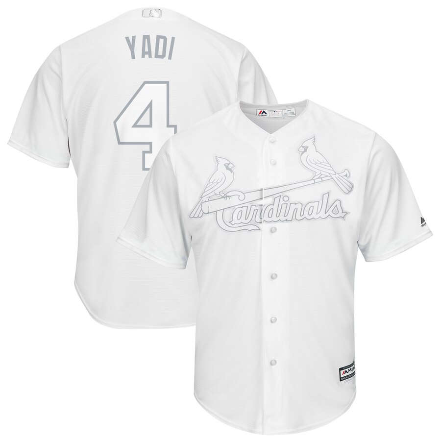 Cardinals 4 Yadier Molina Yadi White 2019 Players' Weekend Player Jersey