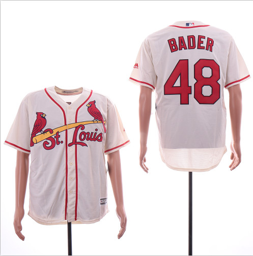 Cardinals 48 Harrison Bader Cream Cool Base Jersey