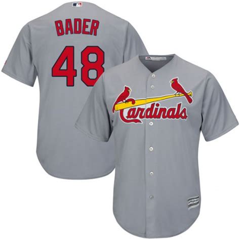 Cardinals 48 Harrison Bader Gray Cool Base Jersey