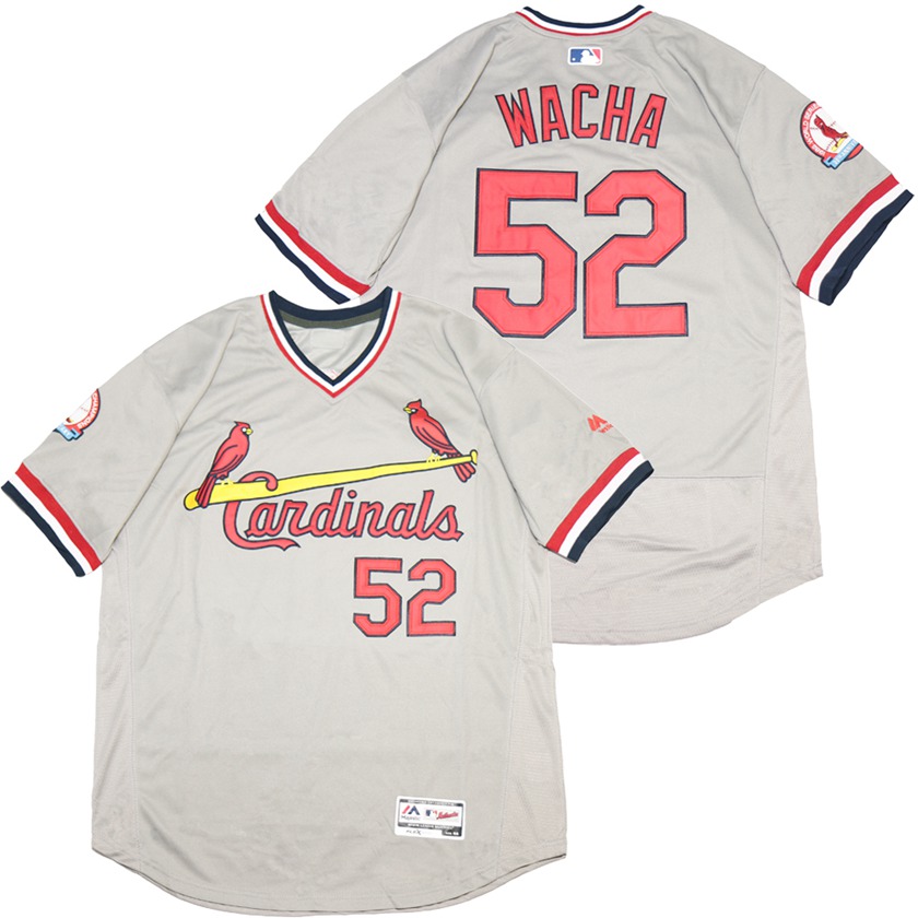 Cardinals 52 Michael Wacha Gray Throwback Jersey Cardinals 52 Michael Wacha Gray Throwback Jersey