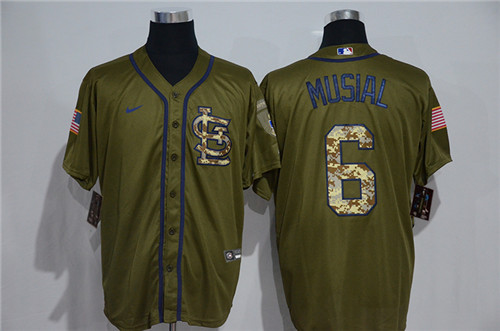 Cardinals 6 Stan Musial Olive 2020 Nike Cool Base Jersey Cardinals 6 Stan Musial Olive 2020 Nike Cool Base Jersey