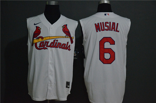 Cardinals 6 Stan Musial White Nike Cool Base Sleeveless Jersey Cardinals 6 Stan Musial White Nike Cool Base Sleeveless Jersey