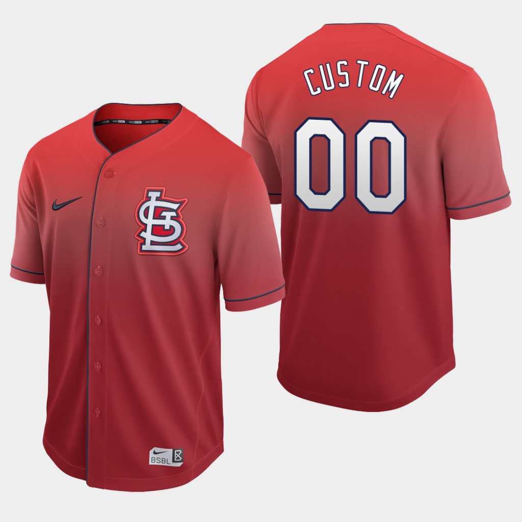 Cardinals Custom Fade Authentic Red Jersey Cardinals Custom Fade Authentic Red Jersey