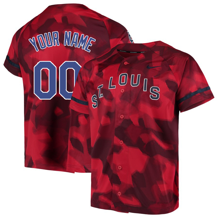 Cardinals Red Camo Fashion Men's Customized Jersey Cardinals Red Camo Fashion Men's Customized Jersey