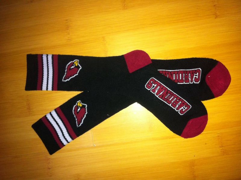 Cardinals Team Logo Black NFL Socks Cardinals Team Logo Black NFL Socks
