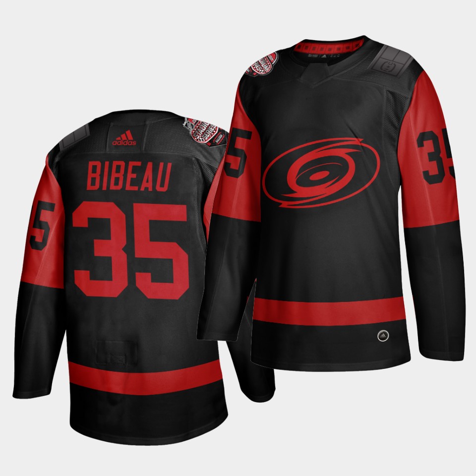 Carolina Hurricanes #35 Antoine Bibeau Black Men's 2021 Stadium Series Outdoor Game Jersey Carolina Hurricanes #35 Antoine Bibeau Black Men's 2021 Stadium Series Outdoor Game Jersey