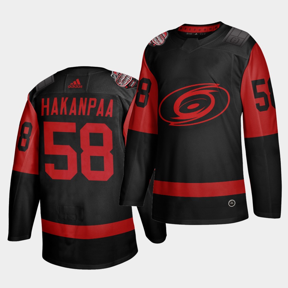 Carolina Hurricanes #58 Jani Hakanpaa Black Men's 2021 Stadium Series Outdoor Game Jersey Carolina Hurricanes #58 Jani Hakanpaa Black Men's 2021 Stadium Series Outdoor Game Jersey