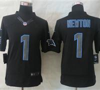 Carolina Panthers #1 Cam Newton Impact Limited Black Jerseys