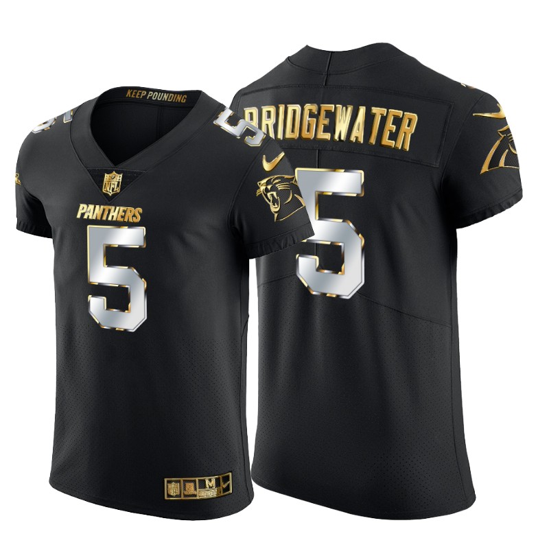 Carolina Panthers #5 Teddy Bridgewater Men's Nike Black Edition Vapor Untouchable Elite NFL Jersey Carolina Panthers #5 Teddy Bridgewater Men's Nike Black Edition Vapor Untouchable Elite NFL Jersey