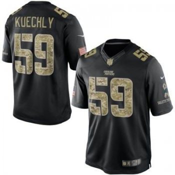 Carolina Panthers #59 Luke Kuechly Nike Black Salute To Service Jersey