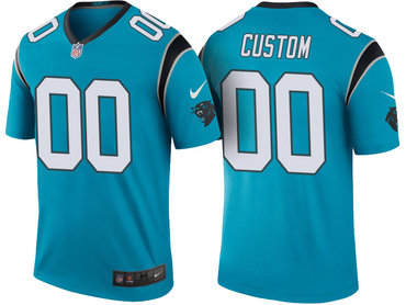 Men's Carolina Panthers Blue Custom Color Rush Legend Jersey