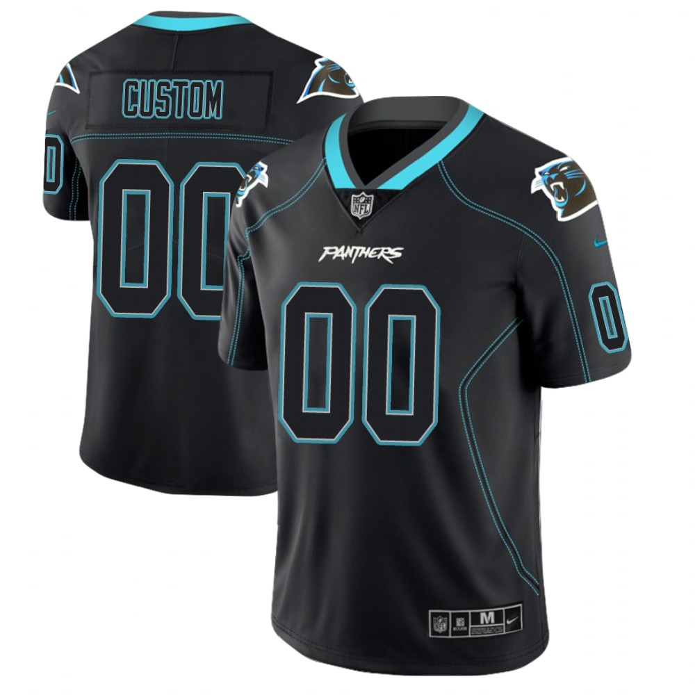 Carolina Panthers Custom 2018 Lights Out Color Rush Limited Black Jersey
