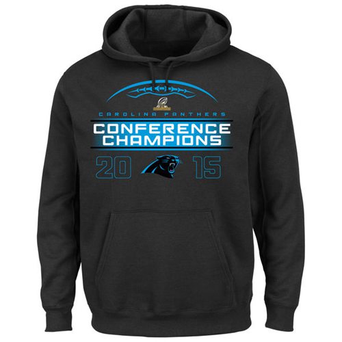 Carolina Panthers Majestic 2015 NFC Conference Champions Supreme Ruler VIII Pullover Hoodie Black Carolina Panthers Majestic 2015 NFC Conference Champions Supreme Ruler VIII Pullover Hoodie Black