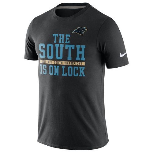 Carolina Panthers Nike Black 2015 NFC South Division Champions T-Shirt Carolina Panthers Nike Black 2015 NFC South Division Champions T-Shirt