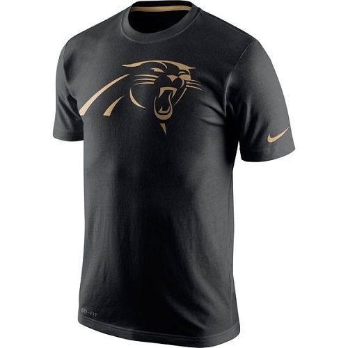 Carolina Panthers Nike Black Championship Drive Gold Collection Performance T-Shirt Carolina Panthers Nike Black Championship Drive Gold Collection Performance T-Shirt