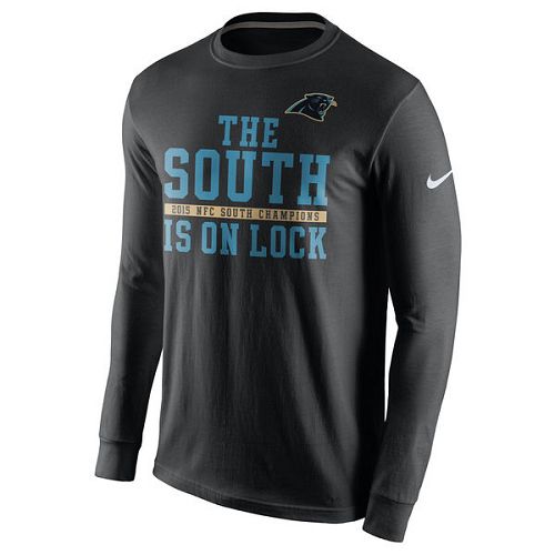 Carolina Panthers Nike Charcoal 2015 NFC South Division Champions Long Sleeves T-Shirt Carolina Panthers Nike Charcoal 2015 NFC South Division Champions Long Sleeves T-Shirt