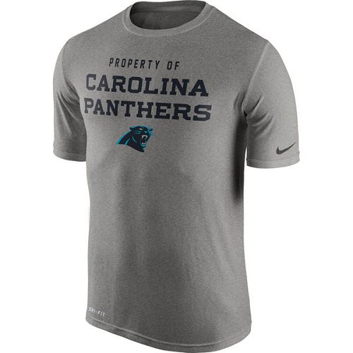 Carolina Panthers Nike Gray Legend Property Of Performance T-Shirt Carolina Panthers Nike Gray Legend Property Of Performance T-Shirt