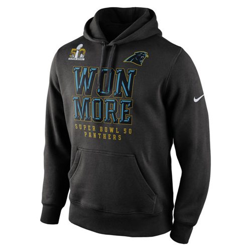 Carolina Panthers Nike Super Bowl 50 Bound Won More Pullover Hoodie Black Carolina Panthers Nike Super Bowl 50 Bound Won More Pullover Hoodie Black