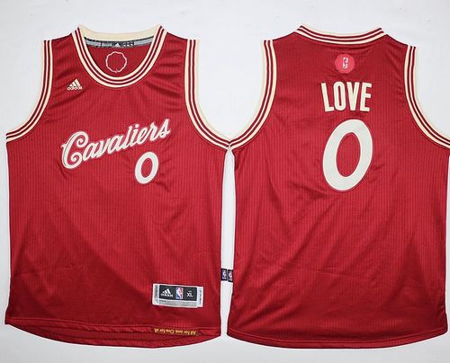 Cavaliers #0 Kevin Love Red 2015-2016 Christmas Day Stitched Youth NBA jersey