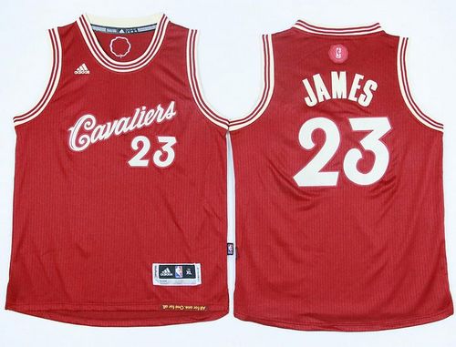 Cavaliers #23 LeBron James Red 2015-2016 Christmas Day Stitched Youth NBA jersey