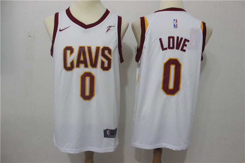 Cavaliers 0 Kevin Love White Nike Swingman Jersey