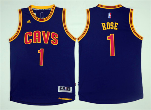 Cavaliers 1 Derrick Rose Navy Swingman Jersey