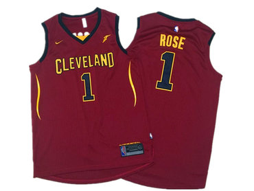 Cavaliers 1 Derrick Rose Red Nike Jersey