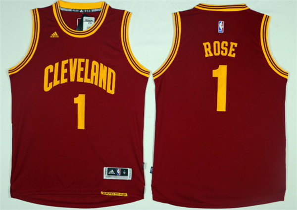 Cavaliers 1 Derrick Rose Red Swingman Jersey
