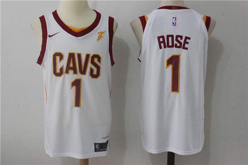 Cavaliers 1 Derrick Rose White Nike Jersey