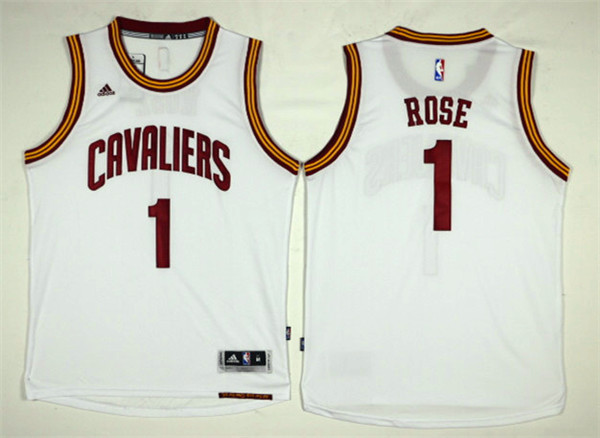 Cavaliers 1 Derrick Rose White Swingman Jersey