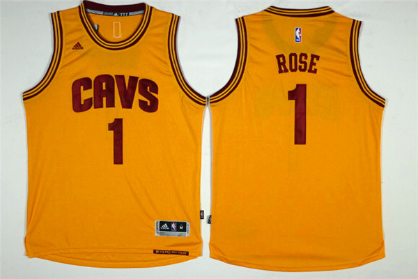 Cavaliers 1 Derrick Rose Yellow Swingman Jersey
