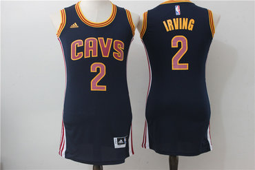 Cavaliers 2 Kyrie Irving Navy Women Swingman Jersey
