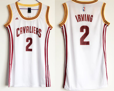 Cavaliers 2 Kyrie Irving White Women Swingman Jersey