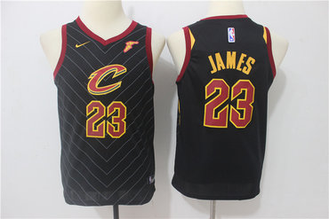 Cavaliers 23 LeBron James Black Youth Nike Swingman Jersey Cavaliers 23 LeBron James Black Youth Nike Swingman Jersey
