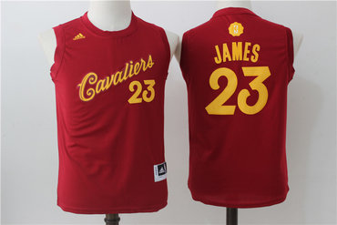 Cavaliers 23 LeBron James Burgundy Youth 2016 Christmas Day Swingman Jersey