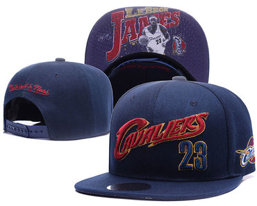 Cavaliers 23 LeBron James Navy Mitchell & Ness Adjustable Hat YD