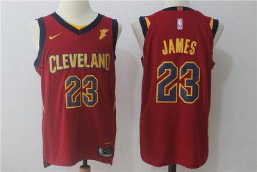 Cavaliers 23 LeBron James Red Nike Jersey