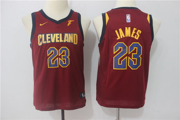 Cavaliers 23 LeBron James Red Youth Nike Swingman Jersey
