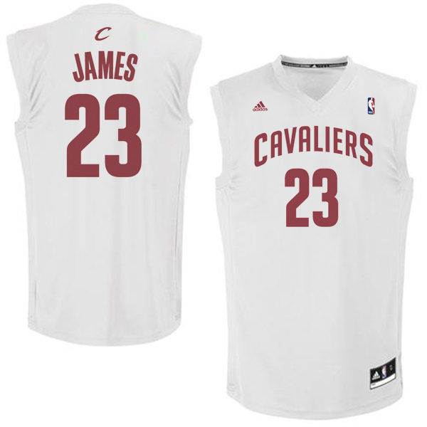 Cavaliers 23 LeBron James White Fashion Replica Jersey